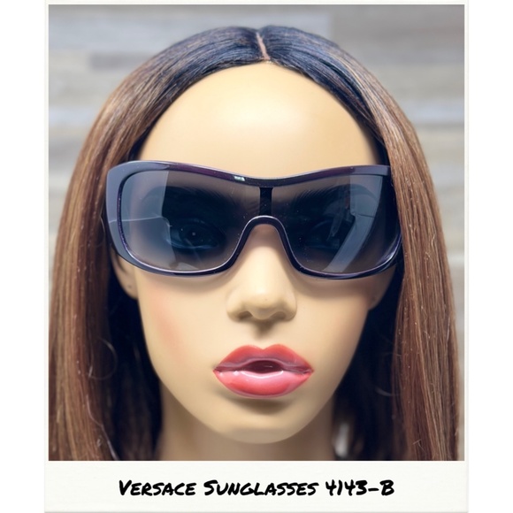 Versace Y2K 2004 Vintage Sunglasses 4143-B 668/8G Purple Crystal Medusa Logo